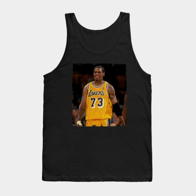 Dennis Rodman in Lakers Tank Top by MJ23STORE